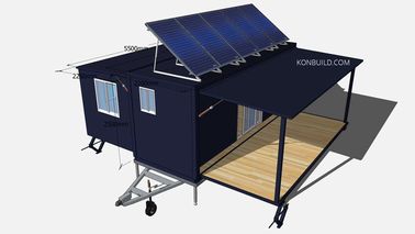 Σύγχρονο σπίτι Νέα Ζηλανδία, εκτάσιμο μικροσκοπικό σπίτι εμπορευματοκιβωτίων με από το ηλιακό σύστημα πλέγματος
