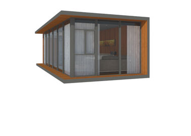 Γκρίζο ξύλινο Prefab ξύλο σπιτιών με τα Prefab μικροσκοπικά σπίτια/το γαλλικό σωλήνα γιαγιάδων/κινητό Houses/40
