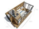 Σύγχρονο Prefab ύφος διακοπών σπιτιών Moonbox με το ξύλινο εσωτερικό επιτροπής