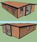 Λογικό σχεδιάγραμμα σπίτι εμπορευματοκιβωτίων 40 ποδιών με το εκτάσιμο τροχόσπιτο
